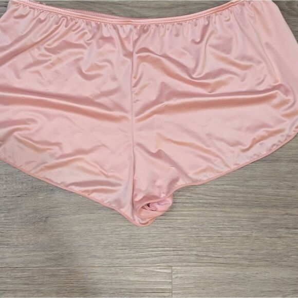 Juicy Couture Pink Satin High Side Slit Rhinestone JC Logo Pajama Shorts - Picture 4 of 4